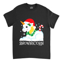 Snownicorn Unicorn Funny Cute Winter Girl Christma Classic T-shirt | Artistshot