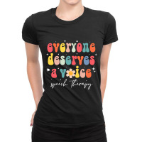 Speech Therapy Speech Language Pathologist Therapi Ladies Fitted T-shirt | Artistshot