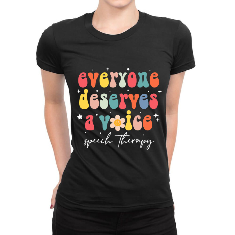 Speech Therapy Speech Language Pathologist Therapi Ladies Fitted T-Shirt by StevieDerry | Artistshot