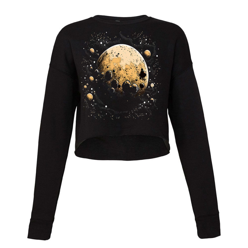 Space Astronaut Alien Arm Wrestling Astronomy Spac Cropped Sweater by DevotaSylvia | Artistshot