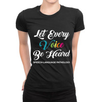 Speechlanguage Pathology Slp Therapist Appreciatio Ladies Fitted T-shirt | Artistshot