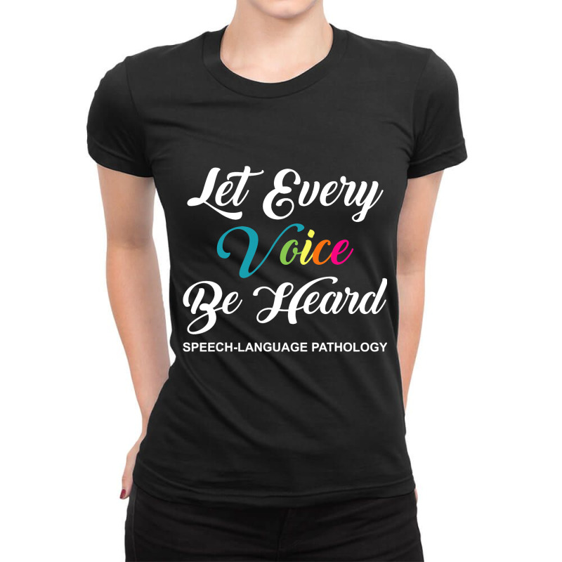 Speechlanguage Pathology Slp Therapist Appreciatio Ladies Fitted T-Shirt by YarielHaskel | Artistshot