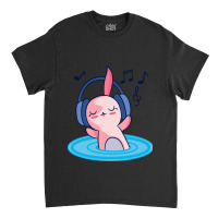 Cute Axolotl Listening To Music Classic T-shirt | Artistshot