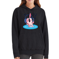 Cute Axolotl Listening To Music Vintage Hoodie | Artistshot