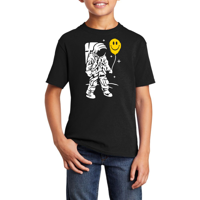 Astronaut With A Balloon Basic Youth T-shirt by warief77 | Artistshot