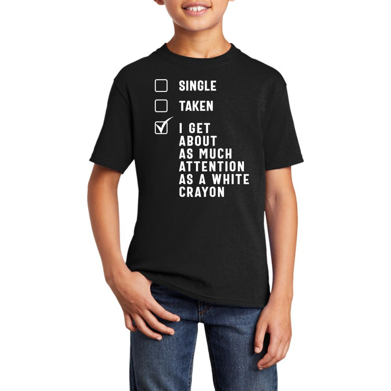 Single Taken White Crayon Basic Youth T-shirt | Artistshot