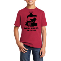 Wash Hands Please Basic Youth T-shirt | Artistshot