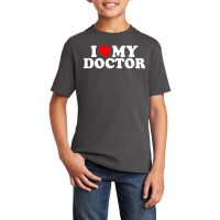 I Love My Doctor For Dark Basic Youth T-shirt | Artistshot