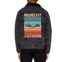 Retro Vintage Novelist Novel Author 1 Unisex Sherpa-lined Denim Jacket | Artistshot