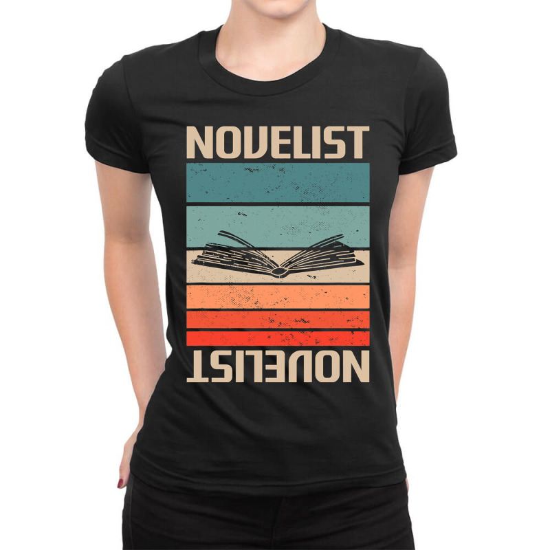 Retro Vintage Novelist Novel Author 1 Ladies Fitted T-Shirt by FriedBarcia | Artistshot