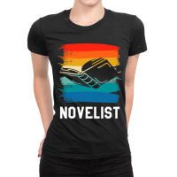 Retro Vintage Novelist Novel Author 2 Ladies Fitted T-shirt | Artistshot