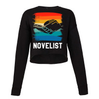 Retro Vintage Novelist Novel Author 2 Cropped Sweater | Artistshot