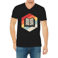 Retro Vintage Poet Book Lover English Teacher Nove V-neck Tee | Artistshot