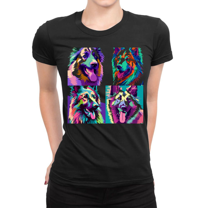 Belgian Malinois T  Shirt Belgian Malinoi Pop Art Ladies Fitted T-Shirt by elephantjellyfish | Artistshot