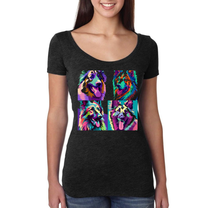 Belgian Malinois T  Shirt Belgian Malinoi Pop Art Women's Triblend Scoop T-shirt by elephantjellyfish | Artistshot