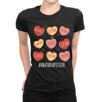 Retro Hearts Aba Therapist Life Funny Valentines D Ladies Fitted T-shirt | Artistshot