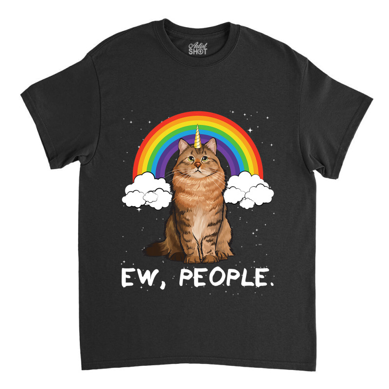 Rainbow Siberian Ew People Unicorn Cat Classic T-shirt by AleaAlmondz | Artistshot