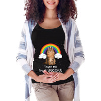 Rainbow Siberian Trust Me Im A Unicorn Cat Maternity Scoop Neck T-shirt | Artistshot