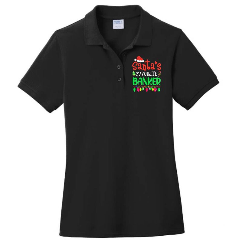 Santas Favorite Banker Christmas Santa Claus Ladies Polo Shirt by GiovayPool | Artistshot