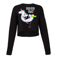 River Rat Unicorn Inflatable Water Toy Cropped Sweater | Artistshot