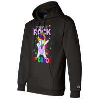 Rock 1st Grade Dabbing Unicorn Girls Back To Schoo Champion Hoodie | Artistshot