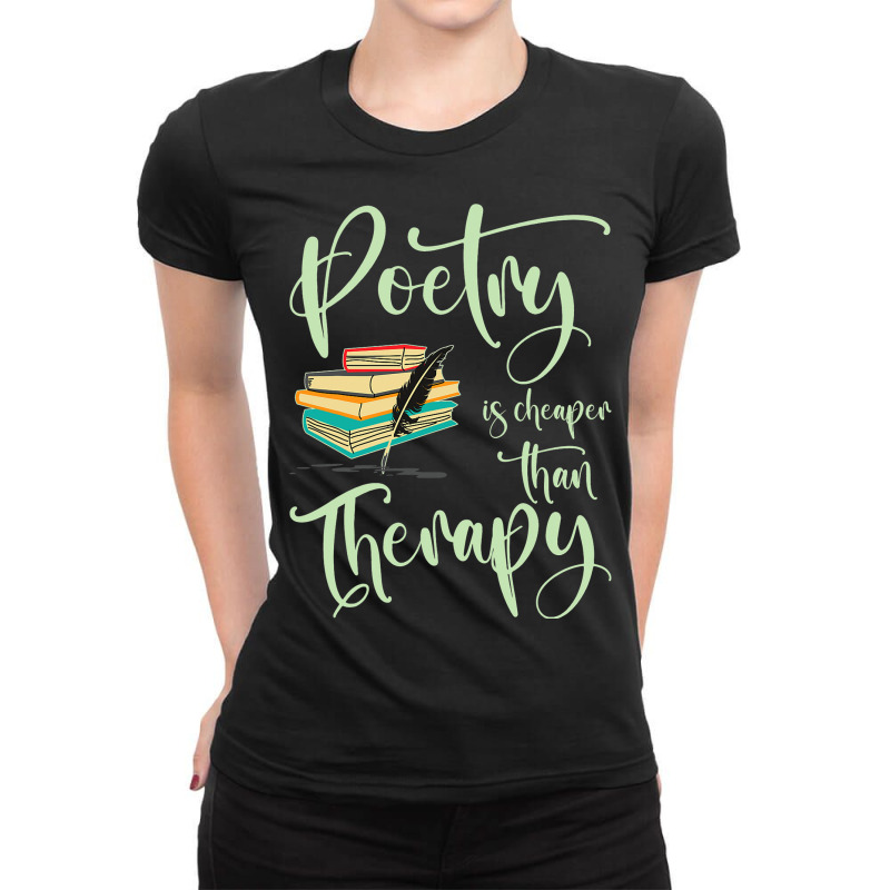 Poetry Enthusiast Book Literature Writer Novelist  Ladies Fitted T-Shirt by LamarGastong | Artistshot