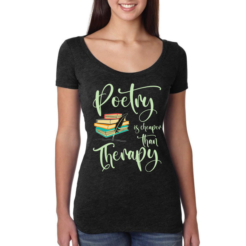 Poetry Enthusiast Book Literature Writer Novelist  Women's Triblend Scoop T-shirt by LamarGastong | Artistshot