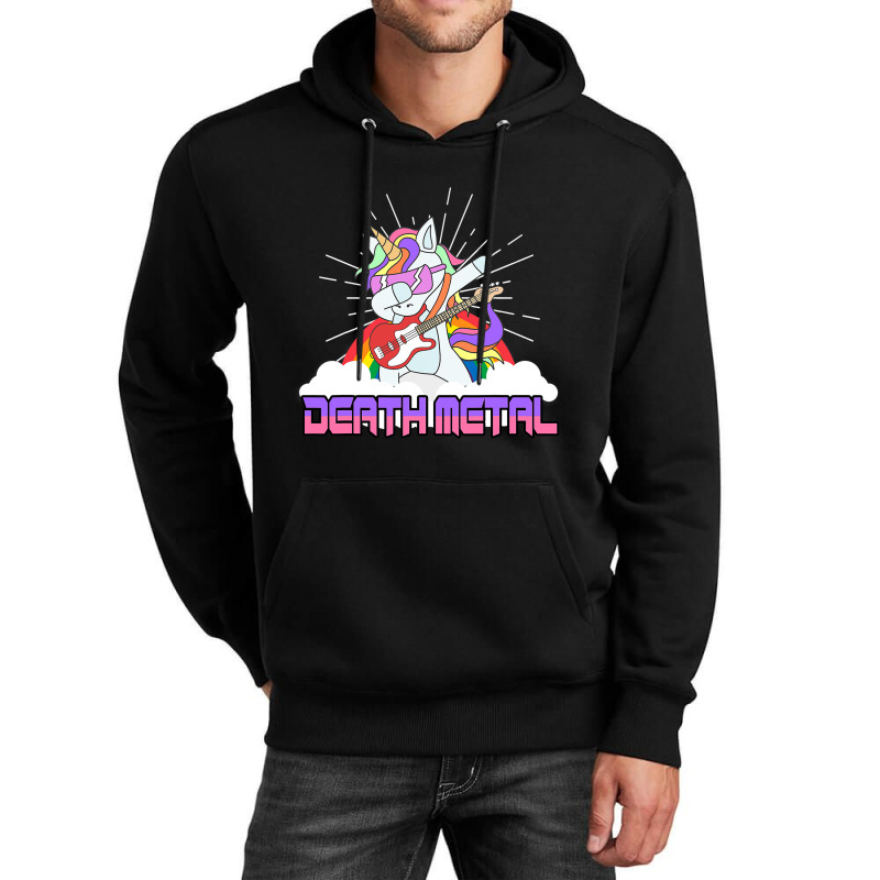 Rock Music Deat Metal Metal Unicorn Musician Guita Unisex Hoodie | Artistshot