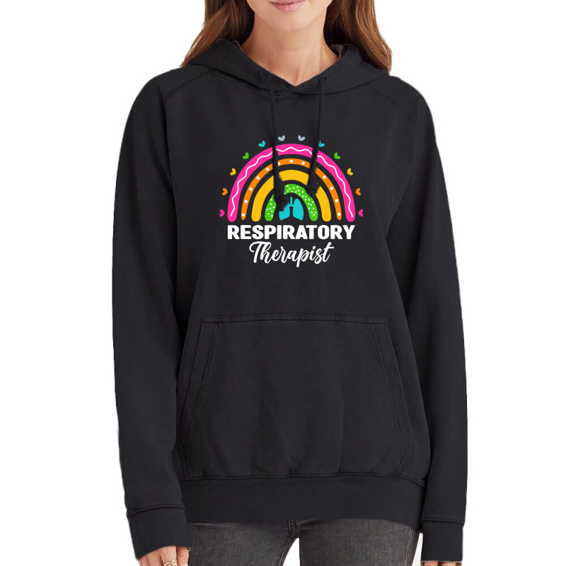 Respiratory Therapist Rainbow Lung Rt Respiratory  Vintage Hoodie by AdleeDerr | Artistshot