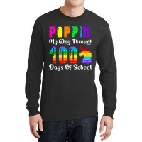 Poppin My Way Through 100 Days Of School Unicorn P Long Sleeve Shirts | Artistshot