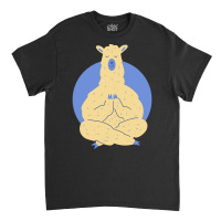 Llama Meditating T  Shirt Llama Meditating A Llama In A Yoga Pose Yoga Classic T-shirt | Artistshot