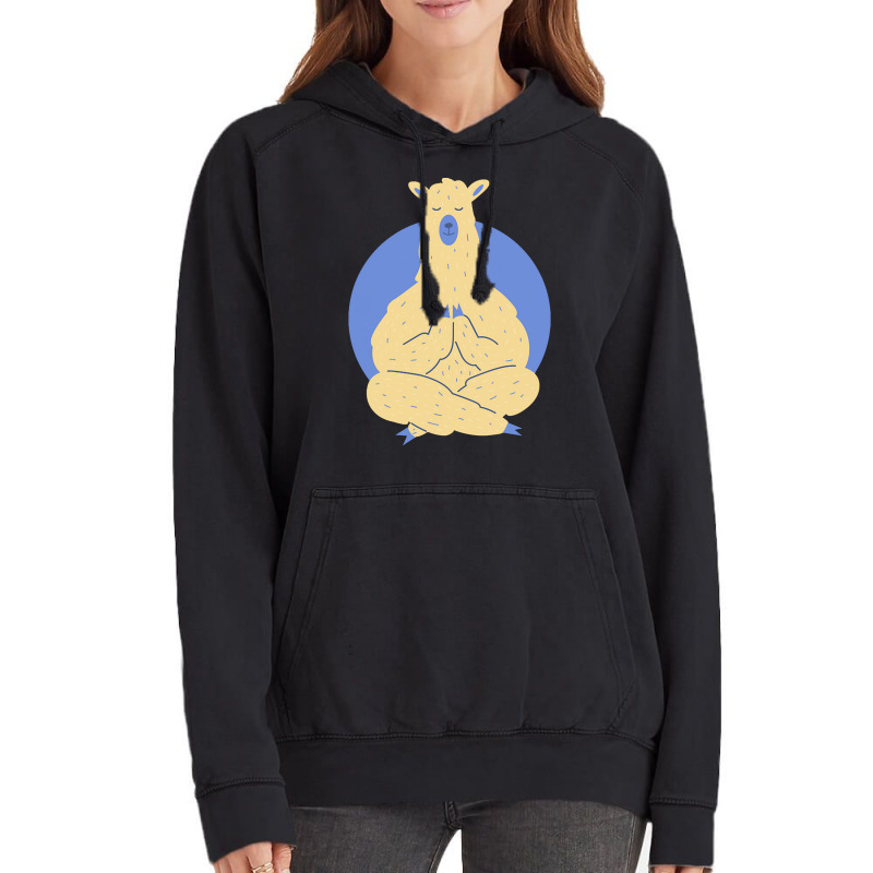 Llama Meditating T  Shirt Llama Meditating A Llama In A Yoga Pose Yoga Vintage Hoodie by magdalena96229 | Artistshot