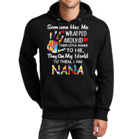 Autism Nana T  Shirt Wrapped Around Their Little Finger Autism Nana T Unisex Hoodie | Artistshot