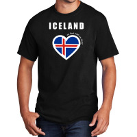 Ice Land Funny Flag Internationally Basic T-shirt | Artistshot