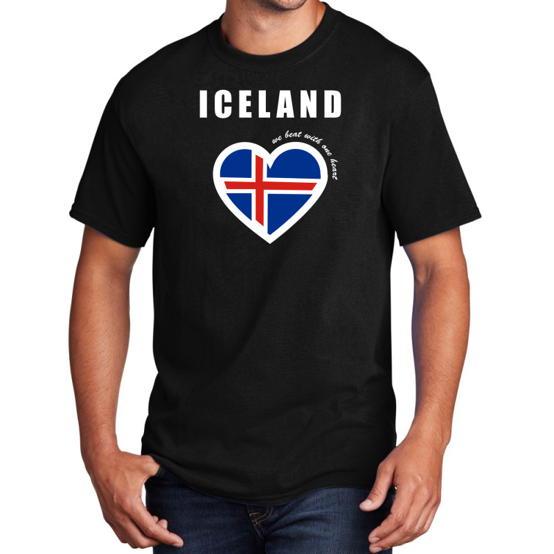 Ice Land Funny Flag Internationally Basic T-shirt by heart eye | Artistshot