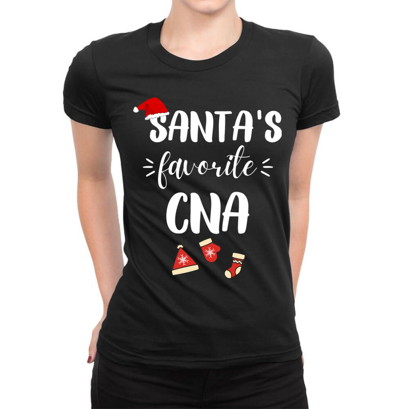 Santas Favorite Cna Certified Nursing Assistant Ch Ladies Fitted T-Shirt by SweetCurl | Artistshot