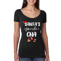 Santas Favorite Cna Certified Nursing Assistant Ch Women's Triblend Scoop T-shirt | Artistshot