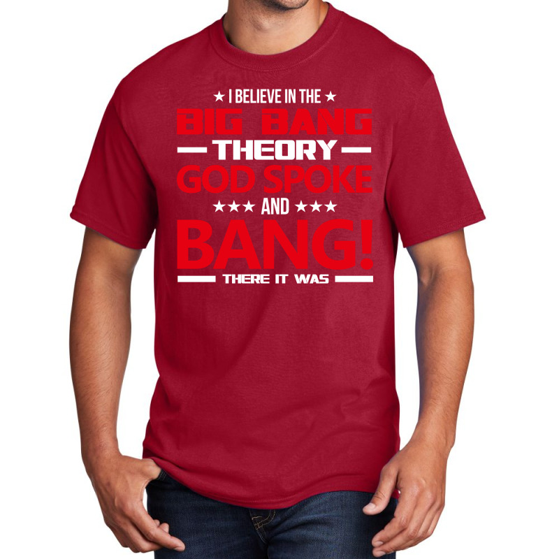 Big Bang Theory Funny Christian Creation Basic T-shirt by devy | Artistshot