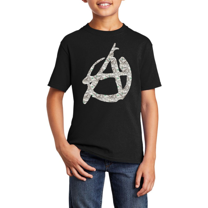 Anarchy Dollars Basic Youth T-shirt by Dav | Artistshot