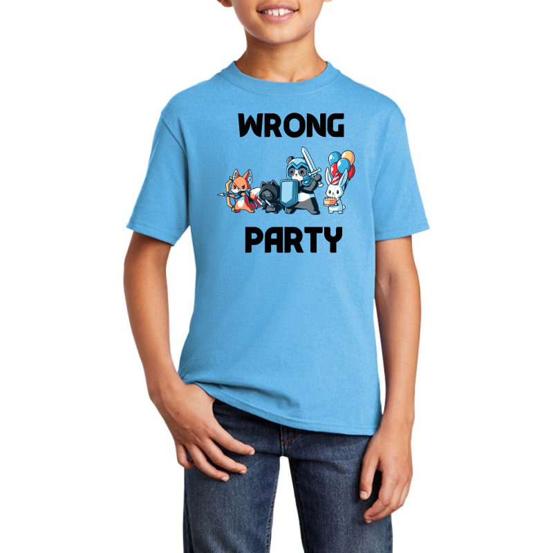 Wrong Party - Cute Animals Ninja Basic Youth T-shirt by CloudyStars | Artistshot