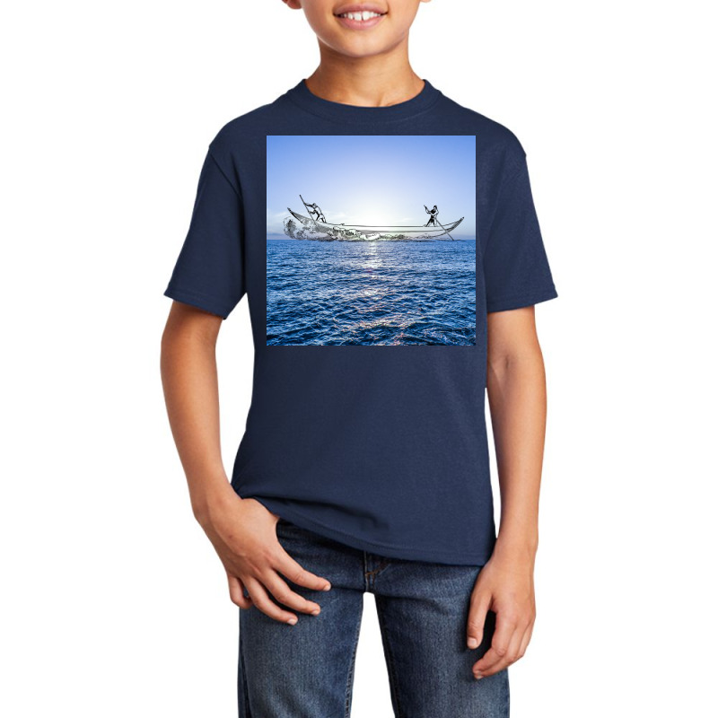 Boat In The River Basic Youth T-shirt by American choice | Artistshot