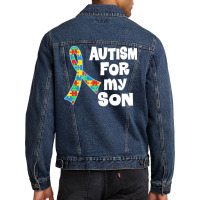 Autism Son T  Shirt Autism Ribbon For Son T  Shirt Men Denim Jacket | Artistshot