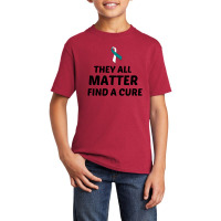 They All Matter Find A Cure Cervical Cancer Basic Youth T-shirt | Artistshot