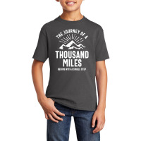 The Journey Of A Thousand Miles Begins With A Single Step Basic Youth T-shirt | Artistshot