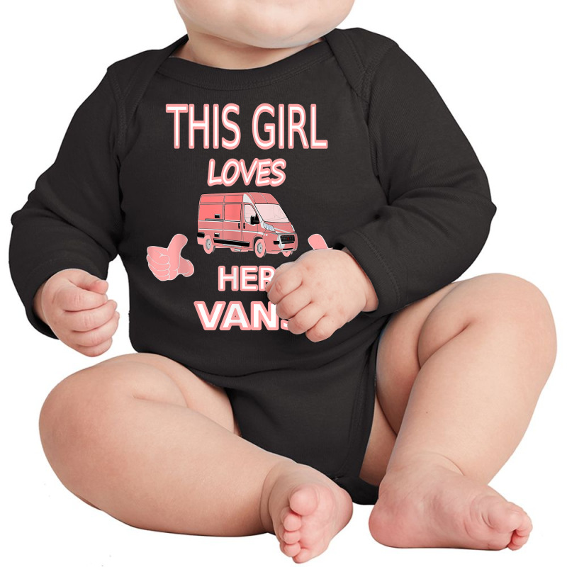 Girls Love Vans Shirt Gift For Girls Who Love To Drive Vans Long Sleeve Baby Bodysuit | Artistshot