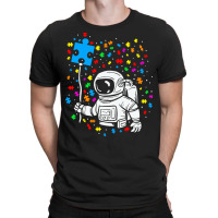 Autism T  Shirt Astronaut Balloon Autism Space T  Shirt T-shirt | Artistshot