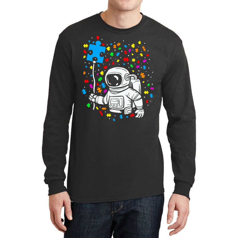 Autism T  Shirt Astronaut Balloon Autism Space T  Shirt Long Sleeve Shirts by abigayle98988 | Artistshot