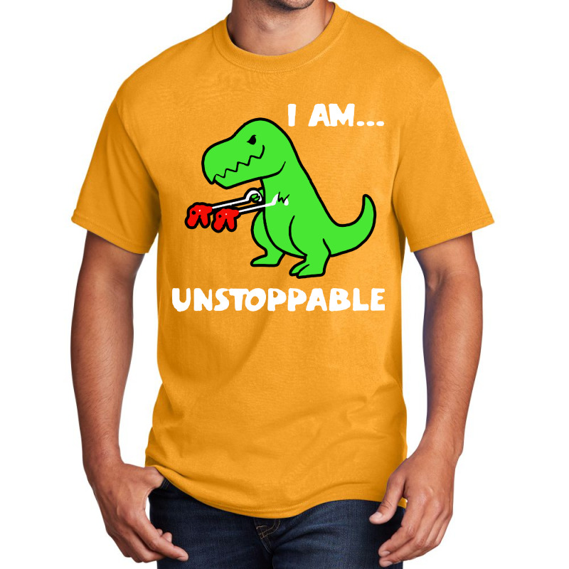 Dinosaur I Am Unstoppable Christmas Basic T-shirt | Artistshot