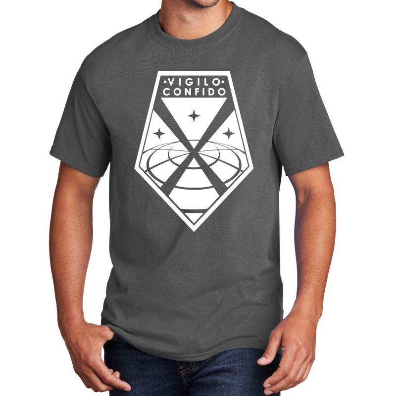 Vigilo Confido Xcom Basic T-shirt by Mito220 | Artistshot