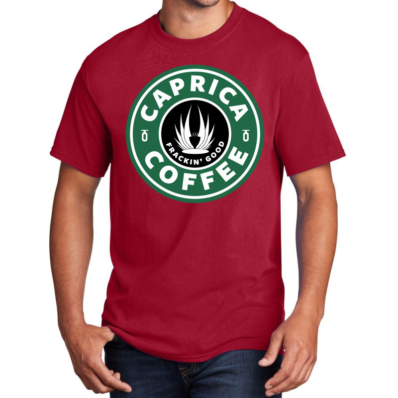 Caprica Coffee Frackin Basic T-shirt | Artistshot